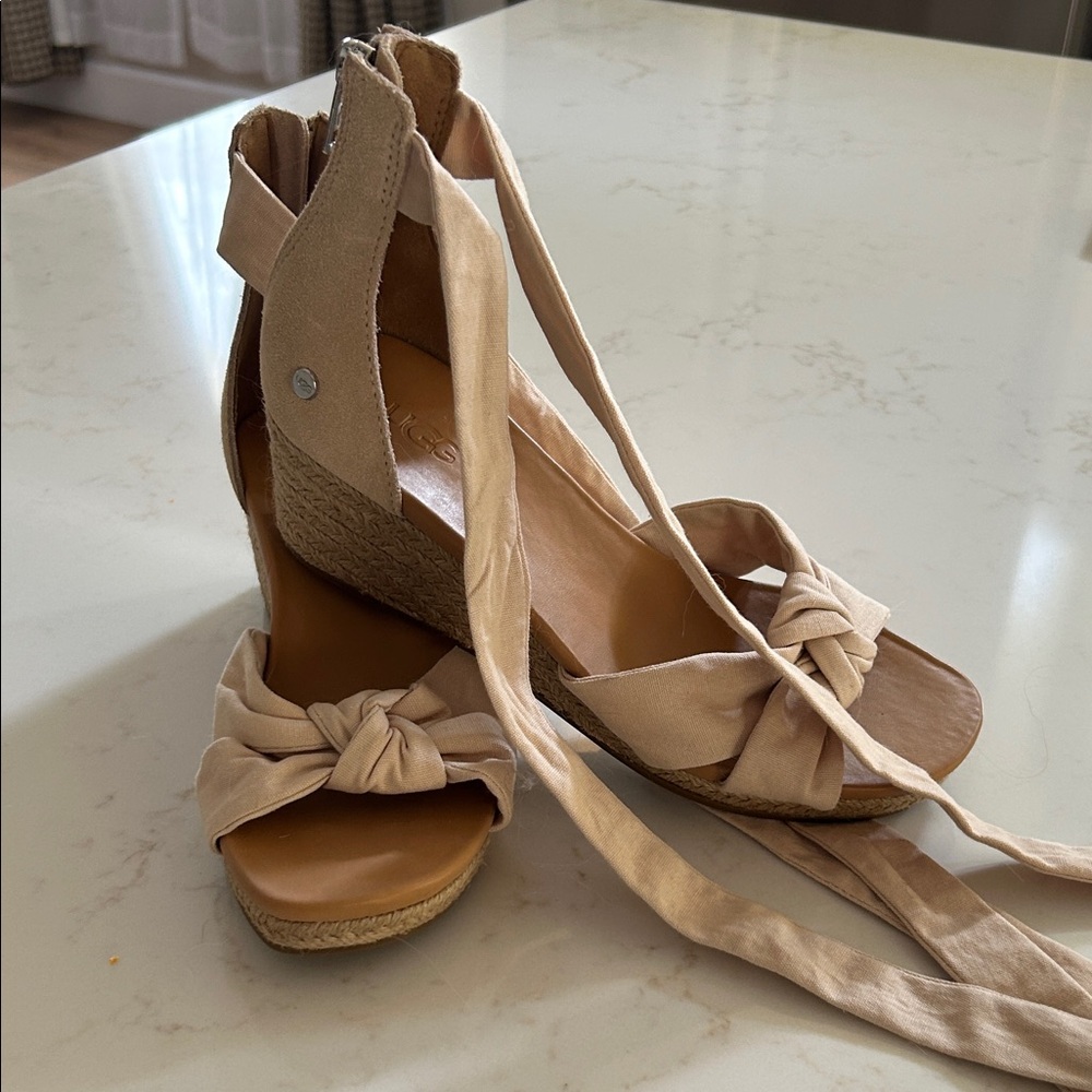 UGG Women's Tan Espadrille Wedges